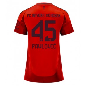 Billiga Bayern Munich Aleksandar Pavlovic #45 Hemmatröja Dam 2024-25 Kortärmad